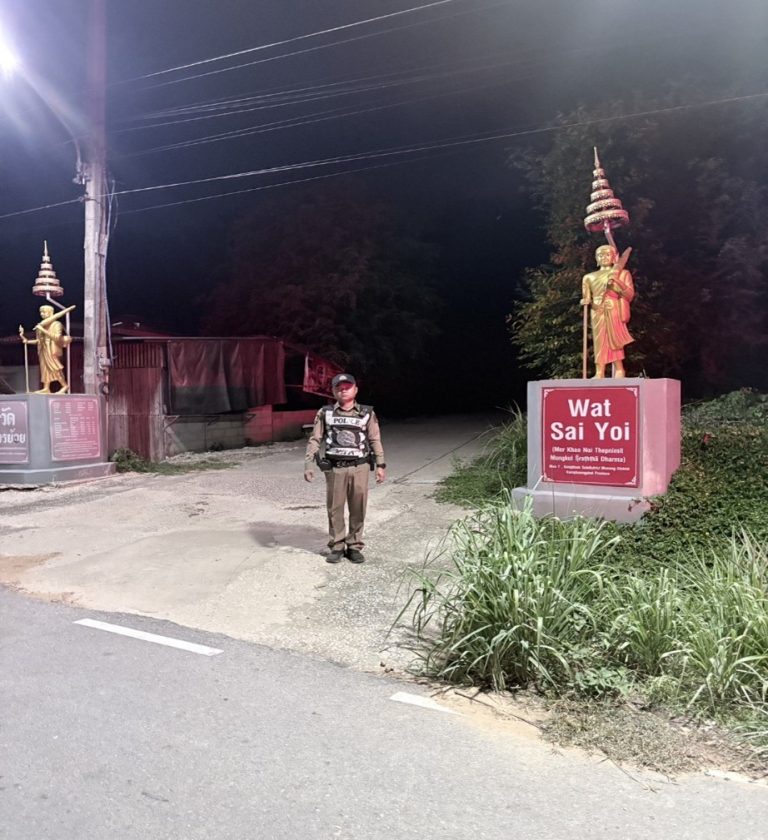 ร.ต.อ.ประสิทธิ์ มีพระจันทร์ รอง สว.(ป) สภ.ทรงธรรม ได้ออกตรวจพื้นที่จุดเสี่ยง  หมู่บ้านเป้าหมาย ออกตรวจกลุ่มเสี่ยงในการเกิดอาชญากรรม