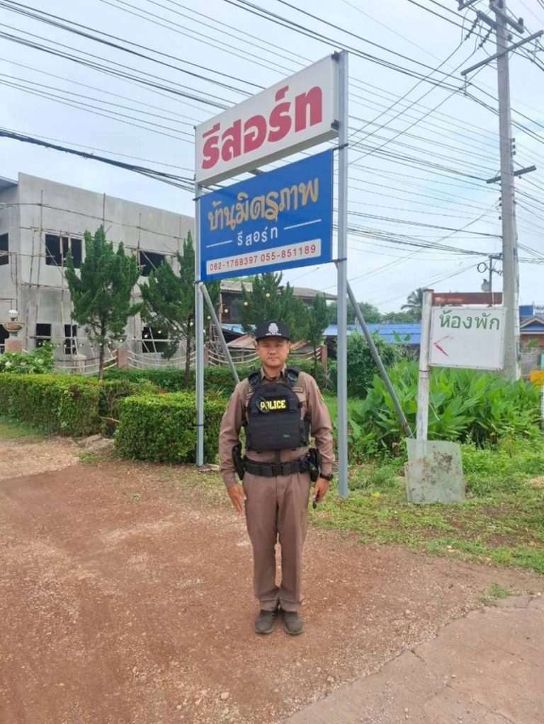 ร.ต.อ.ณรงค์ สุขทรัพย์ รอง สวป.ฯ ปฏิบัติหน้าที่ร้อยเวร 20 พร้อมด้วยสายตรวจรถยนต์ ได้ตรวจสอบพื้นที่รับผิดชอบและตรวจสถานประกอบการโรงแรมมิตรภาพ